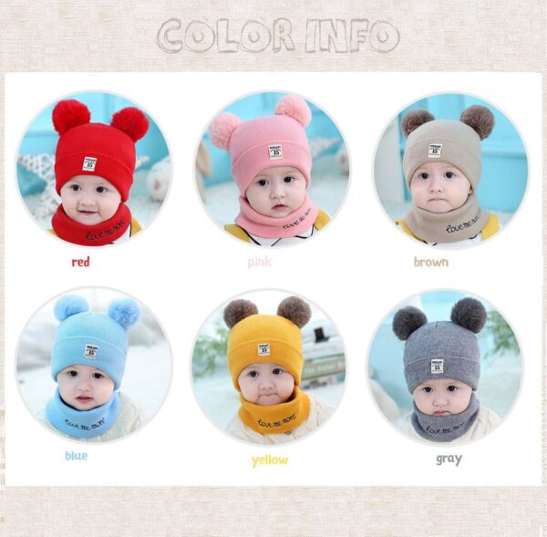 Baby Hat Scarf Bear Set - Image 2