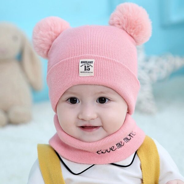 Baby Hat Scarf Bear Set - Image 3